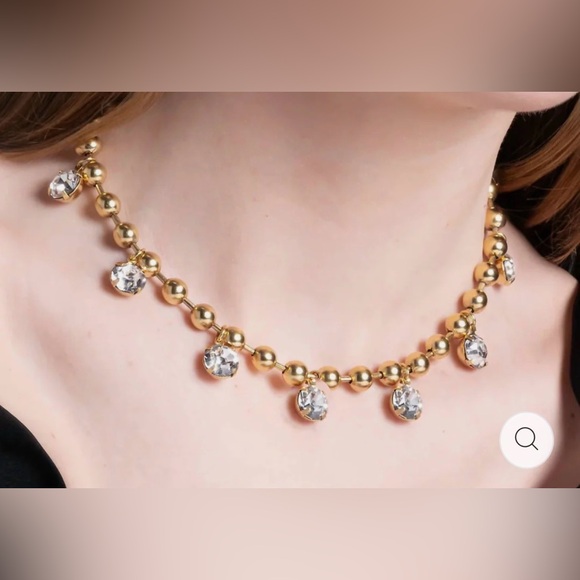 YOCHI Women's Emery Necklace in 22KT Gold Plated 16” Choker (J73)